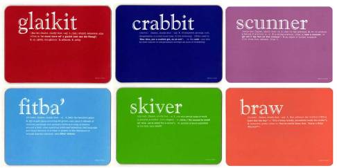 Scots dialect tablemats